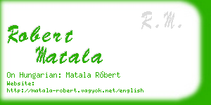 robert matala business card