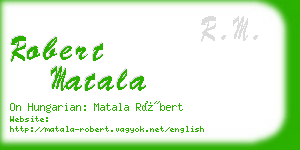 robert matala business card